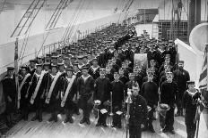 A Marching Out Battalion Parade on Board the Training Ship HMS Lion, 1896-WM Crockett-Giclee Print
