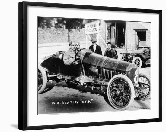 Wo Bentley at the Wheel of His Dfp Car, 1914-null-Framed Photographic Print