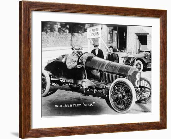 Wo Bentley at the Wheel of His Dfp Car, 1914-null-Framed Photographic Print
