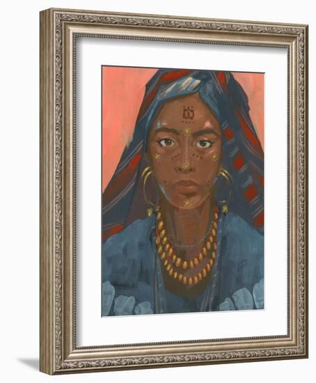 Wodaabe Woman II-Jacob Green-Framed Art Print