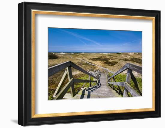 Wodden Path in the Dunes, Amrum Island, Northern Frisia, Schleswig-Holstein, Germany-Sabine Lubenow-Framed Photographic Print