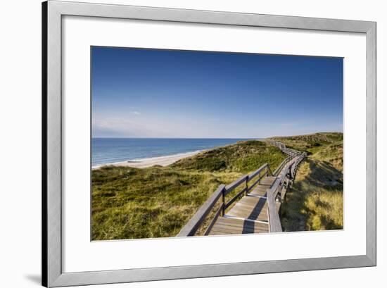 Wodden Path in the Dunes, Wenningstedt, Sylt Island, Northern Frisia, Schleswig-Holstein, Germany-Sabine Lubenow-Framed Photographic Print