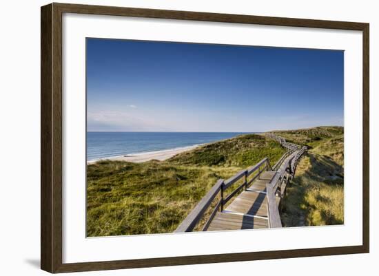 Wodden Path in the Dunes, Wenningstedt, Sylt Island, Northern Frisia, Schleswig-Holstein, Germany-Sabine Lubenow-Framed Photographic Print