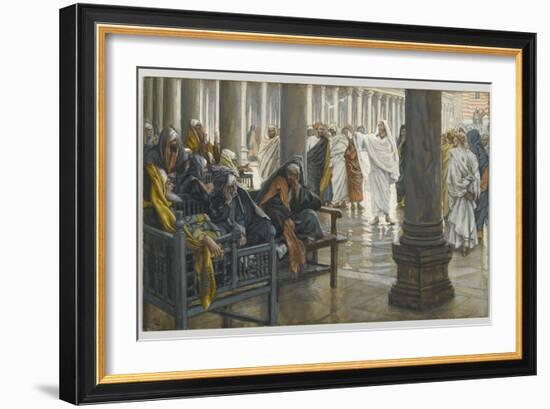 Woe Unto You, Scribes and Pharisees, Illustration from 'The Life of Our Lord Jesus Christ', 1886-94-James Tissot-Framed Giclee Print