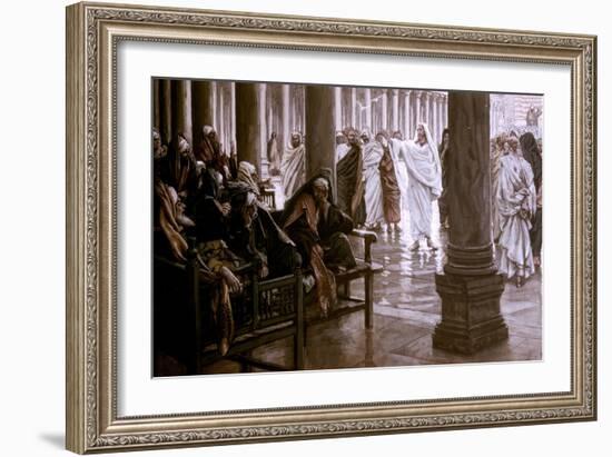 Woe Unto You Scribes and Pharisees-James Tissot-Framed Giclee Print
