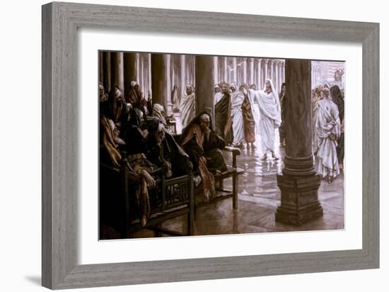 Woe Unto You Scribes and Pharisees-James Tissot-Framed Giclee Print