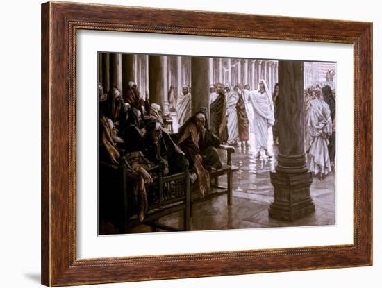 Woe Unto You Scribes and Pharisees-James Tissot-Framed Giclee Print