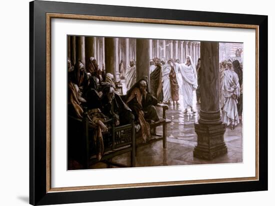 Woe Unto You Scribes and Pharisees-James Tissot-Framed Giclee Print