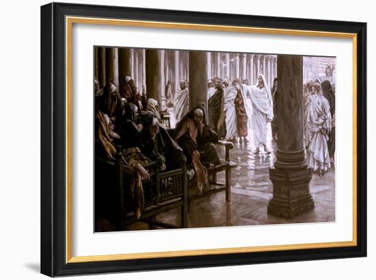 Woe Unto You Scribes and Pharisees-James Tissot-Framed Giclee Print