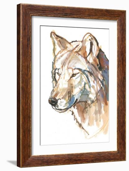 Wolf, 2018, mixed media on paper-Mark Adlington-Framed Giclee Print