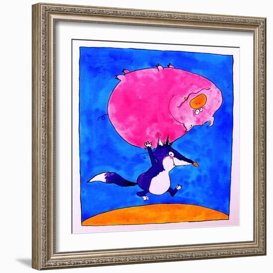 Wolf and Pig-Maylee Christie-Framed Giclee Print