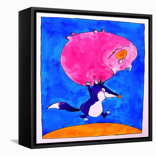 Wolf and Pig-Maylee Christie-Framed Premier Image Canvas