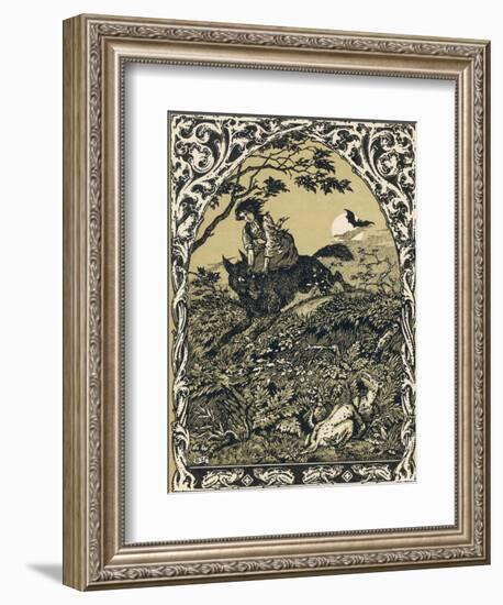 Wolf Carries Young Guillemette to Meet Its Master Satan: in the Forest It Becomes an Old Hag-Bernard Zuber-Framed Photographic Print