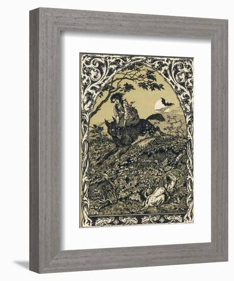 Wolf Carries Young Guillemette to Meet Its Master Satan: in the Forest It Becomes an Old Hag-Bernard Zuber-Framed Photographic Print