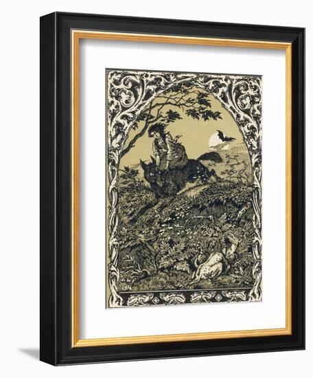 Wolf Carries Young Guillemette to Meet Its Master Satan: in the Forest It Becomes an Old Hag-Bernard Zuber-Framed Photographic Print