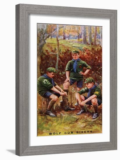 Wolf Cub Sixers, 1929-English School-Framed Giclee Print