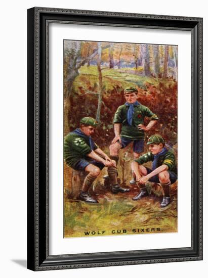 Wolf Cub Sixers, 1929-English School-Framed Giclee Print