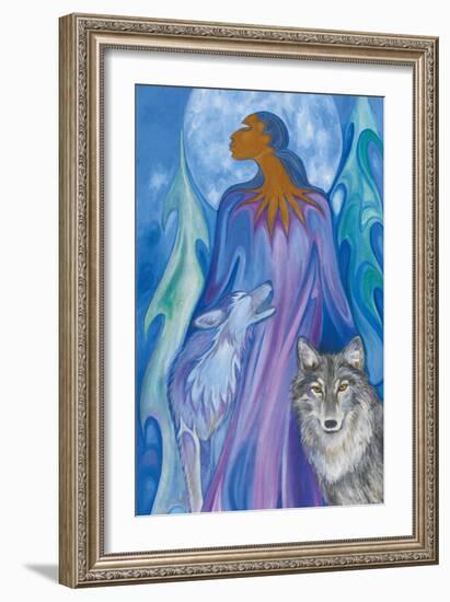 Wolf Guardian-Maxine Noel-Framed Art Print