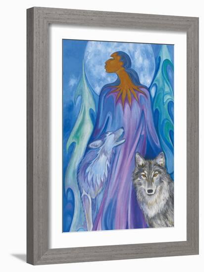 Wolf Guardian-Maxine Noel-Framed Art Print