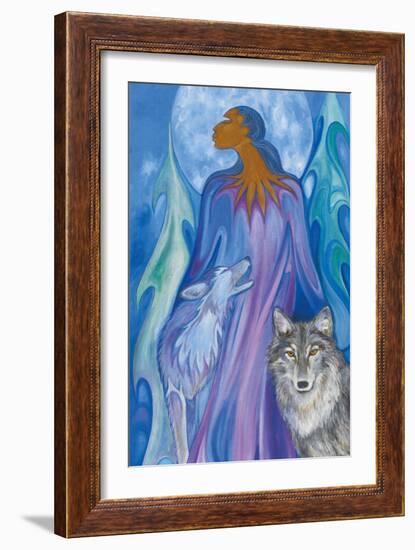 Wolf Guardian-Maxine Noel-Framed Art Print