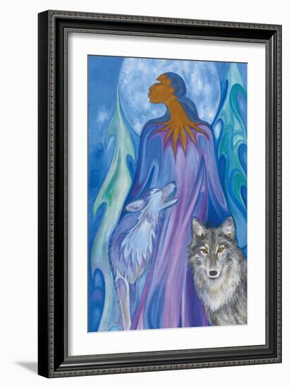 Wolf Guardian-Maxine Noel-Framed Art Print