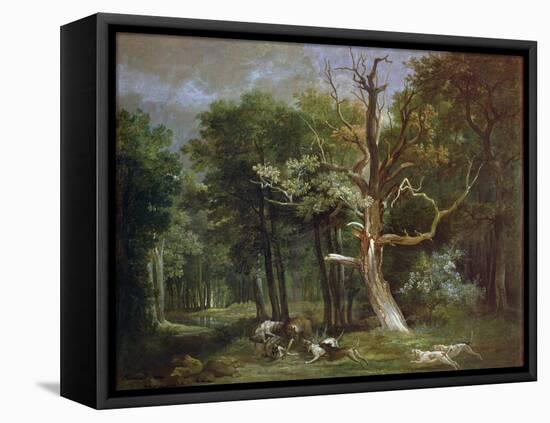 Wolf Hunt in the Forest of Saint-Germain, 1748-Jean-Baptiste Oudry-Framed Premier Image Canvas