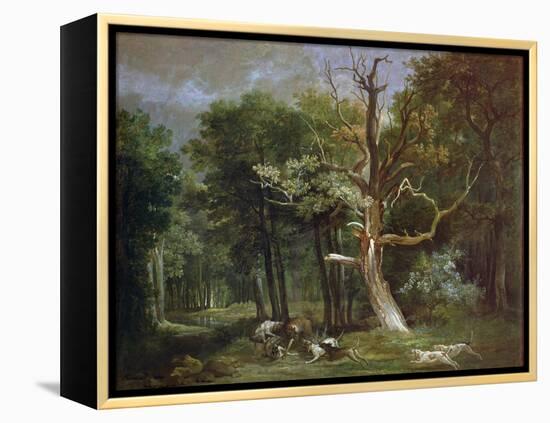 Wolf Hunt in the Forest of Saint-Germain, 1748-Jean-Baptiste Oudry-Framed Premier Image Canvas