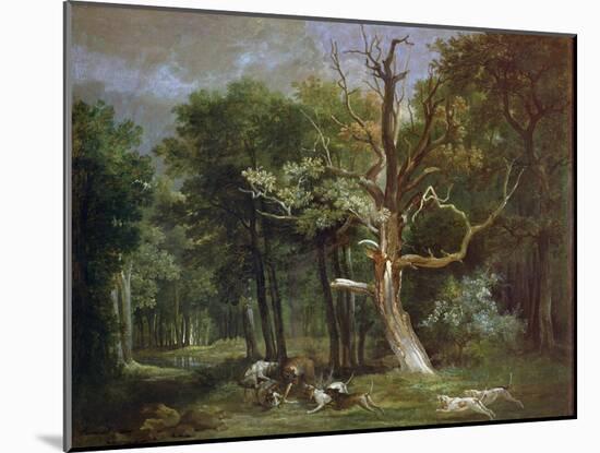 Wolf Hunt in the Forest of Saint-Germain, 1748-Jean-Baptiste Oudry-Mounted Giclee Print