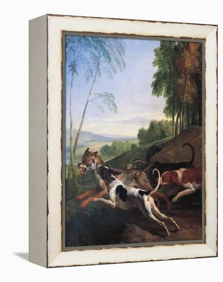 Wolf Hunting, Painting by Alexandre-Francois Desportes (1661-1743), France, 17th Century-Alexandre-Francois Desportes-Framed Premier Image Canvas