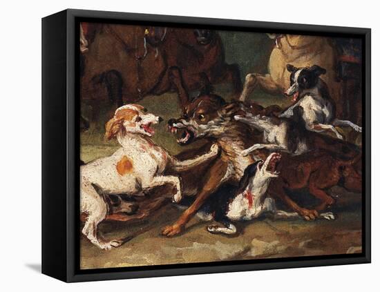 Wolf Hunting-Alexandre-Francois Desportes-Framed Premier Image Canvas