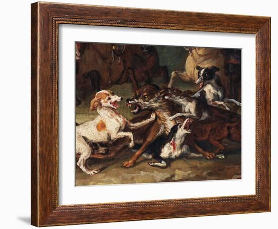 Wolf Hunting-Alexandre-Francois Desportes-Framed Giclee Print