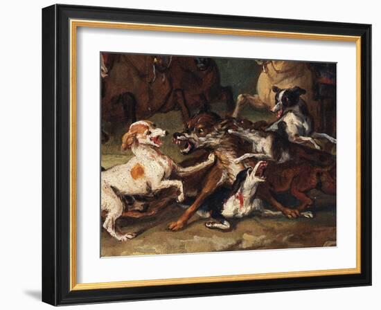 Wolf Hunting-Alexandre-Francois Desportes-Framed Giclee Print