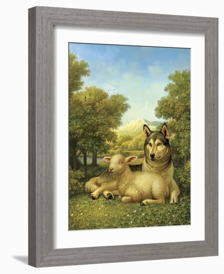 Wolf Lies Down with the Lamb-Dan Craig-Framed Giclee Print