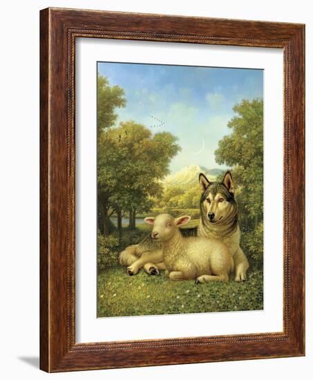 Wolf Lies Down with the Lamb-Dan Craig-Framed Giclee Print