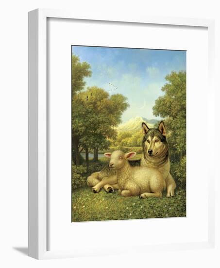 Wolf Lies Down with the Lamb-Dan Craig-Framed Giclee Print