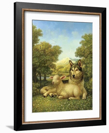 Wolf Lies Down with the Lamb-Dan Craig-Framed Giclee Print