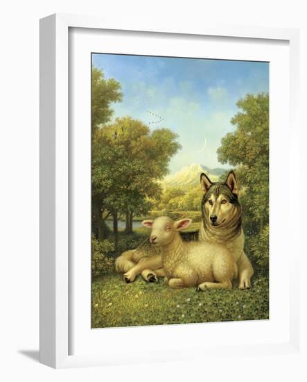 Wolf Lies Down with the Lamb-Dan Craig-Framed Giclee Print