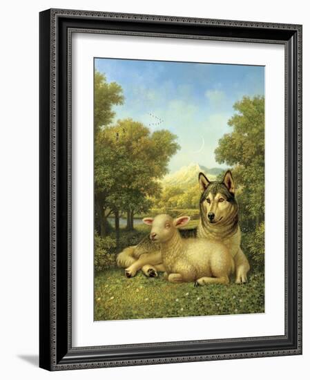 Wolf Lies Down with the Lamb-Dan Craig-Framed Giclee Print