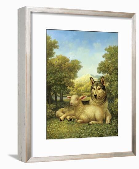 Wolf Lies Down with the Lamb-Dan Craig-Framed Giclee Print