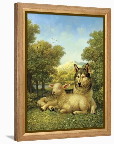 Wolf Lies Down with the Lamb-Dan Craig-Framed Premier Image Canvas