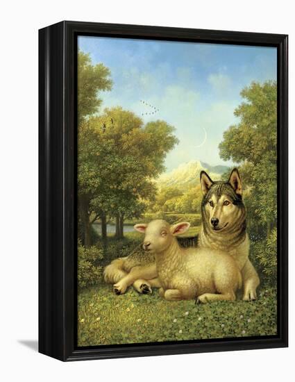 Wolf Lies Down with the Lamb-Dan Craig-Framed Premier Image Canvas