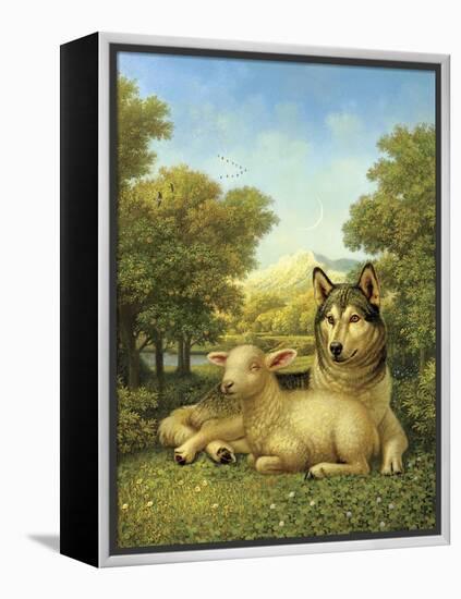 Wolf Lies Down with the Lamb-Dan Craig-Framed Premier Image Canvas