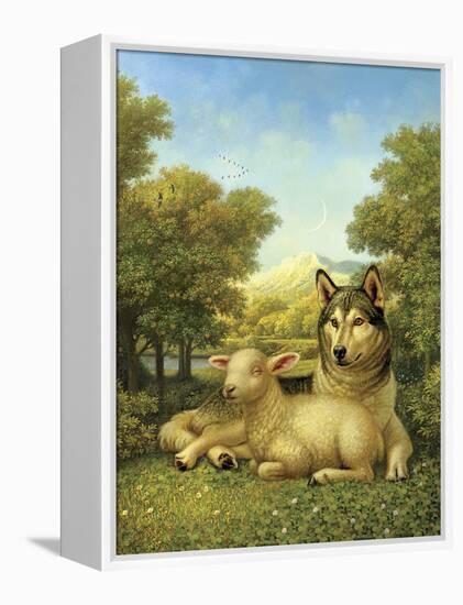 Wolf Lies Down with the Lamb-Dan Craig-Framed Premier Image Canvas