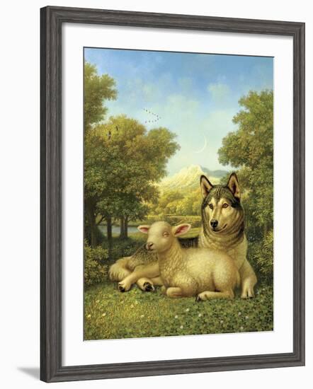 Wolf Lies Down with the Lamb-Dan Craig-Framed Giclee Print