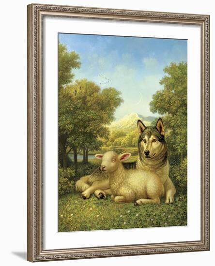 Wolf Lies Down with the Lamb-Dan Craig-Framed Giclee Print