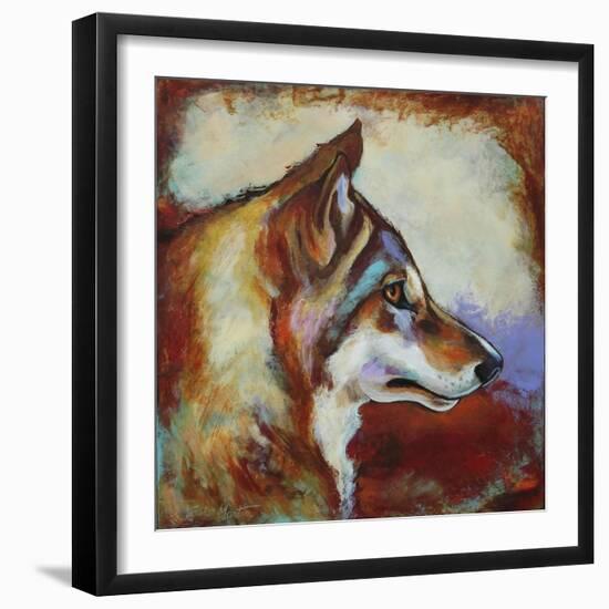 Wolf Portrait-Corina St. Martin-Framed Giclee Print