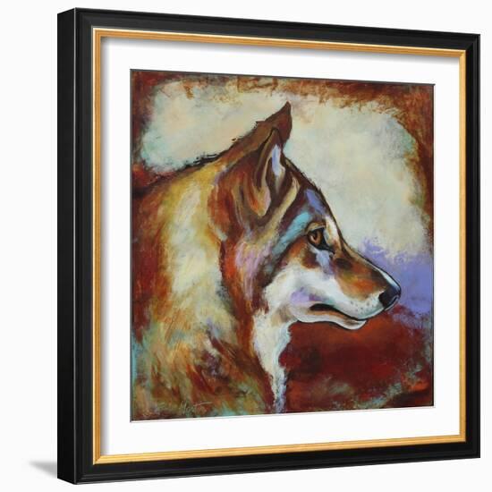 Wolf Portrait-Corina St. Martin-Framed Giclee Print