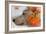 Wolf Profile Autumn Leaves-Gordon Semmens-Framed Photographic Print