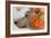 Wolf Profile Autumn Leaves-Gordon Semmens-Framed Photographic Print