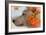 Wolf Profile Autumn Leaves-Gordon Semmens-Framed Photographic Print